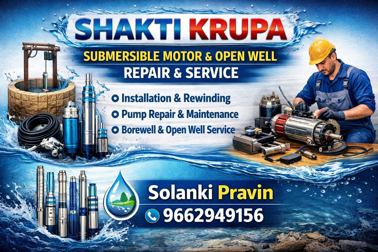 Submersible motor & openwell repair service