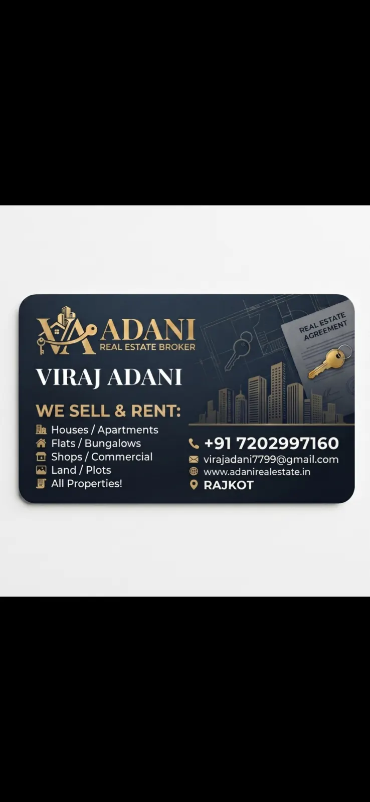 જમીન મકાન ભાડે દેવા લેવા માટે તથા વેચાણ માટે રામાપીર ચોકડી રૈયાધાર સાધુ વાસવાણી રૈયા રોડ