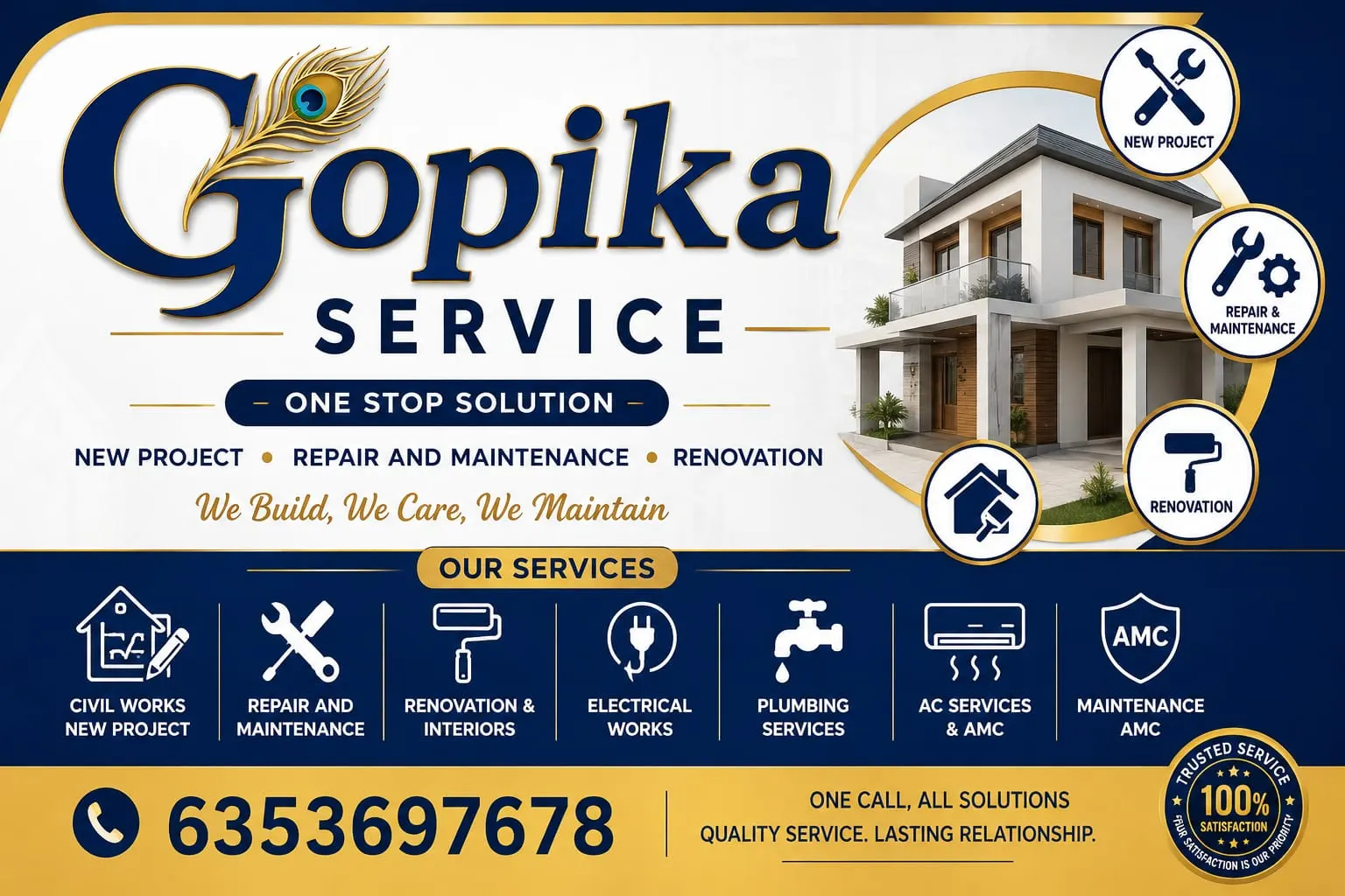 residence, commercial and hospital New project, renovation and maintenance work